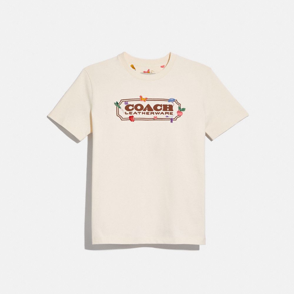 COACH® | Garden Print T Shirt In Organic Cotton