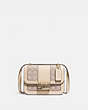 COACH®,ALIE SHOULDER BAG 18 IN SIGNATURE JACQUARD WITH SNAKESKIN DETAIL,Medium,Brass/Stone Ivory,Front View