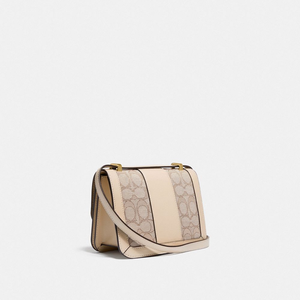 Alie Shoulder Bag 18 In Signature Jacquard With Snakeskin Detail