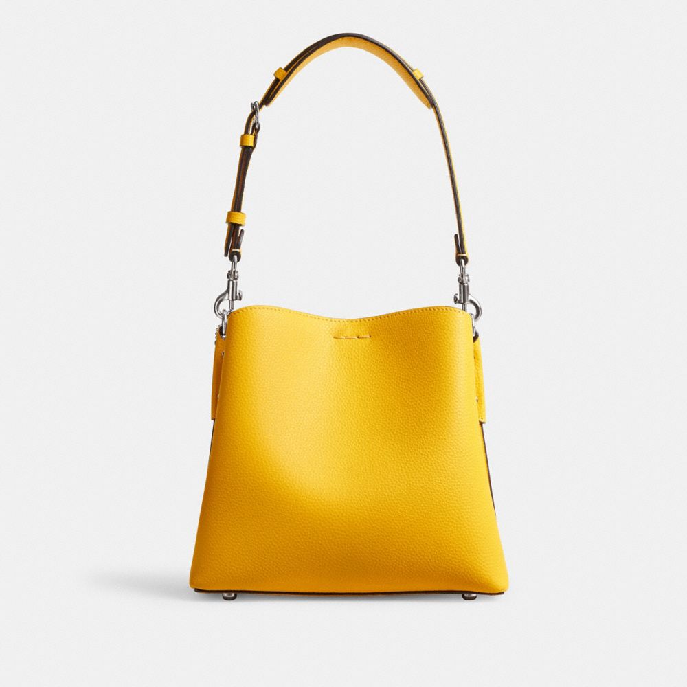 COACH®,Willow Bucket Bag In Colorblock,Leather,Shoulder Bag,Logo,Metal,Casual,,Back View