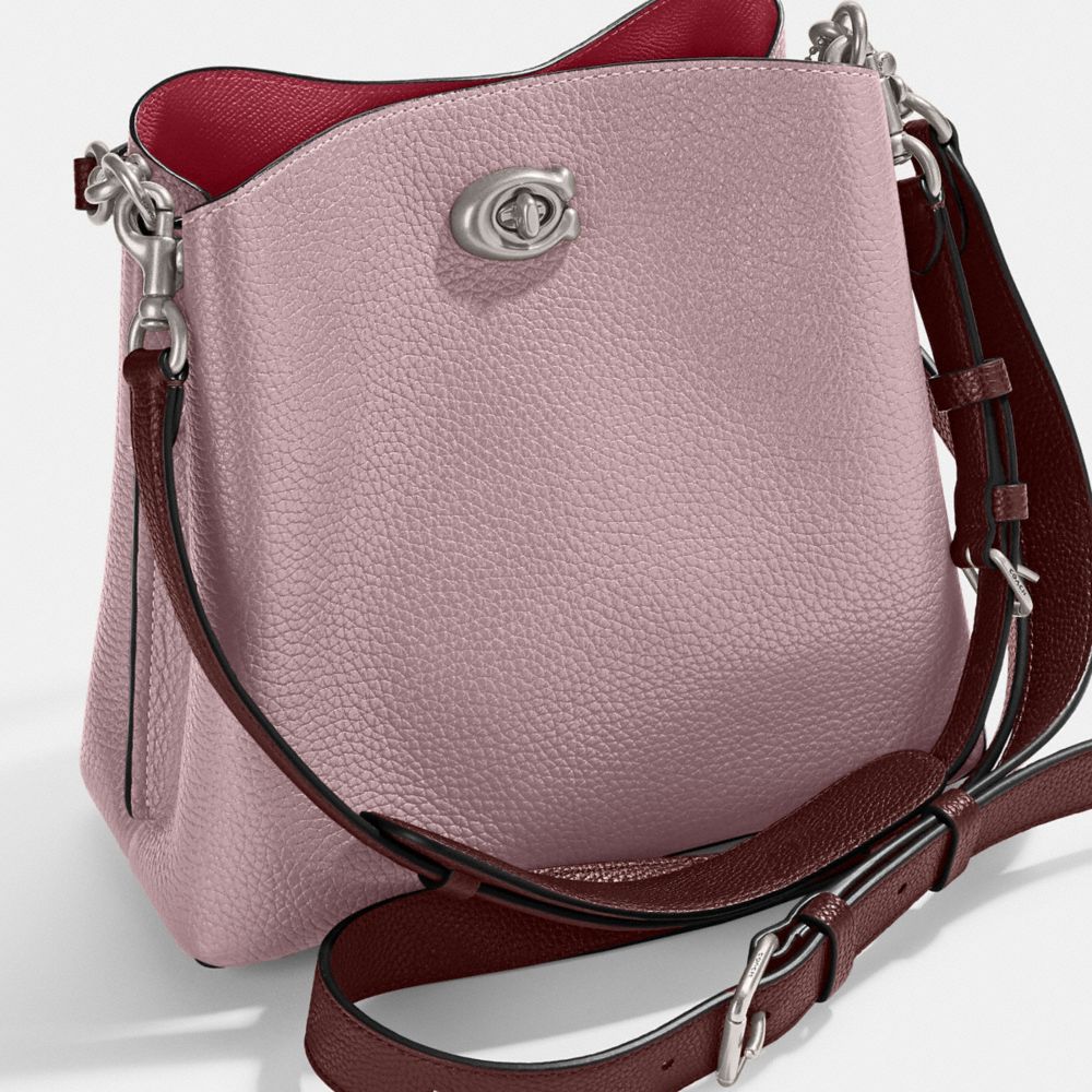 COACH®,Willow Bucket Bag In Colorblock,Leather,Shoulder Bag,Logo,Metal,Casual,,Closer View