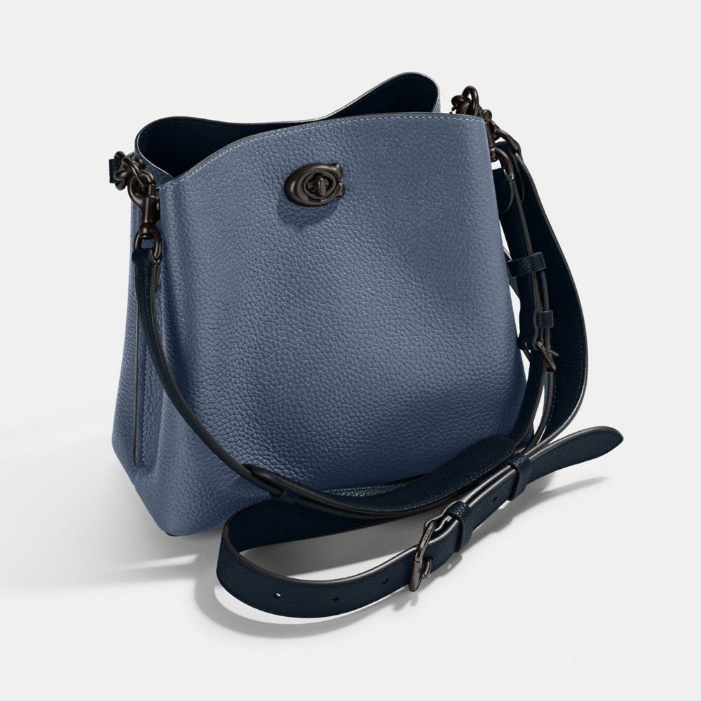 COACH Leather Willow Bucket Bag in Blue