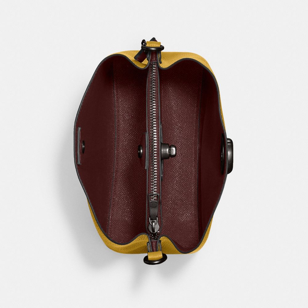 COACH®,Willow Bucket Bag In Colorblock,Leather,Shoulder Bag,Logo,Metal,Casual,,Inside View,Top View