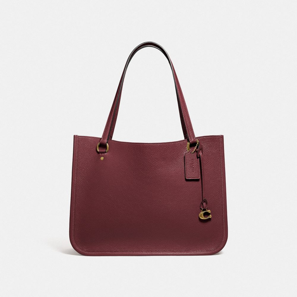 COACH®,タイラー キャリーオール,ハンドバッグ＆サッチェルバッグ,ﾌﾞﾗｽ/ﾜｲﾝ