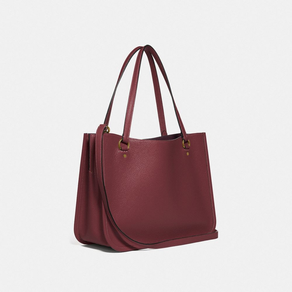 COACH®,タイラー キャリーオール,ハンドバッグ＆サッチェルバッグ,ﾌﾞﾗｽ/ﾜｲﾝ