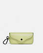 COACH®,CHARTER SUNGLASS CASE,Smooth Leather,Mini,Pale Lime,Front View