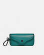 COACH®,CHARTER SUNGLASS CASE,Smooth Leather,Mini,Ocean,Front View