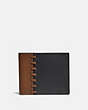 COACH®,3-IN-1 WALLET IN COLORBLOCK WITH WHIPSTITCH,Smooth Leather,Mini,Black/Dark Saddle,Front View