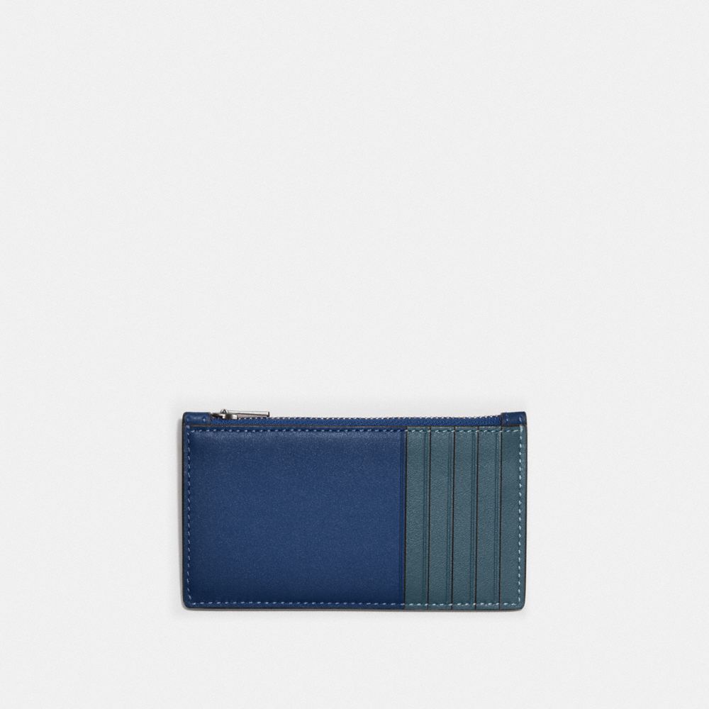 COACH®,Zip Card Case In Colorblock,,Back View