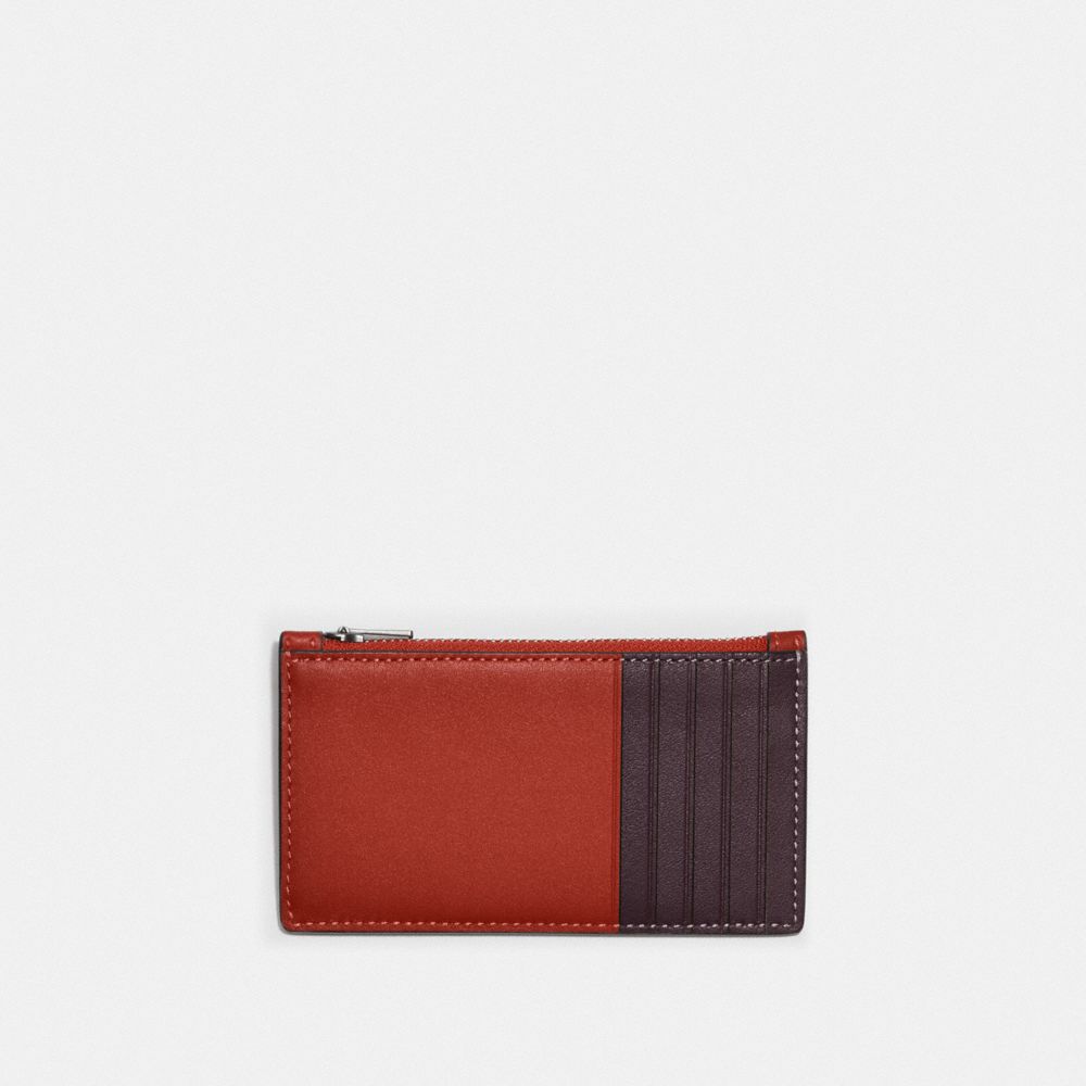 Coach Outlet Zip Card Case in Red