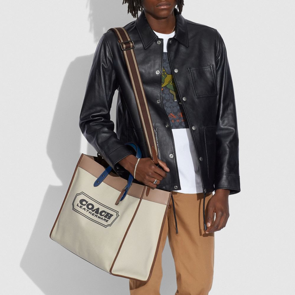 Coach field canvas online tote