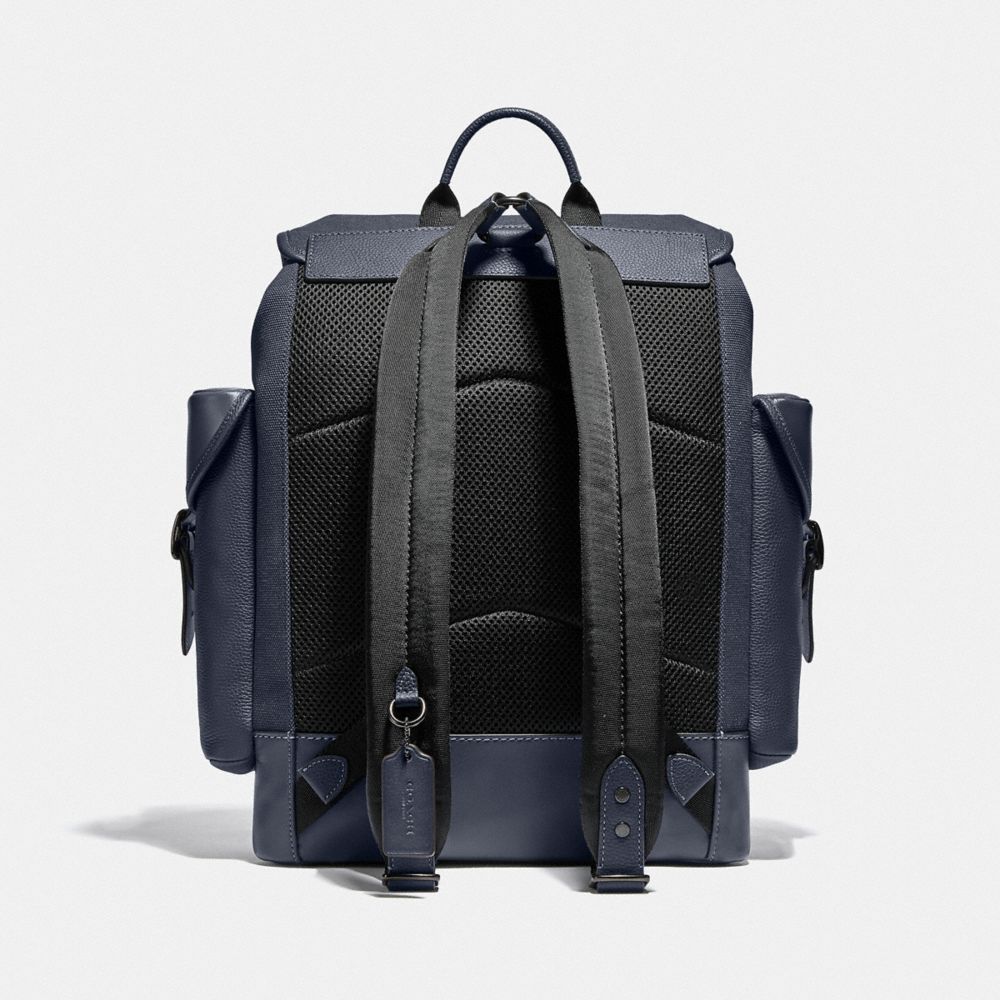 COACH®,Hitch Backpack In Organic Cotton Canvas,,Back View