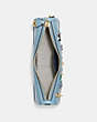 COACH®,SWINGER 20 WITH FLORAL EMBROIDERY,Smooth Leather,Small,Brass/Azure,Inside View,Top View