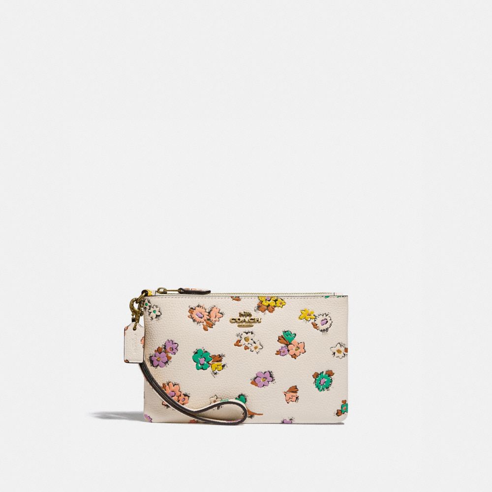 Small Wristlet With Floral Print | COACH®