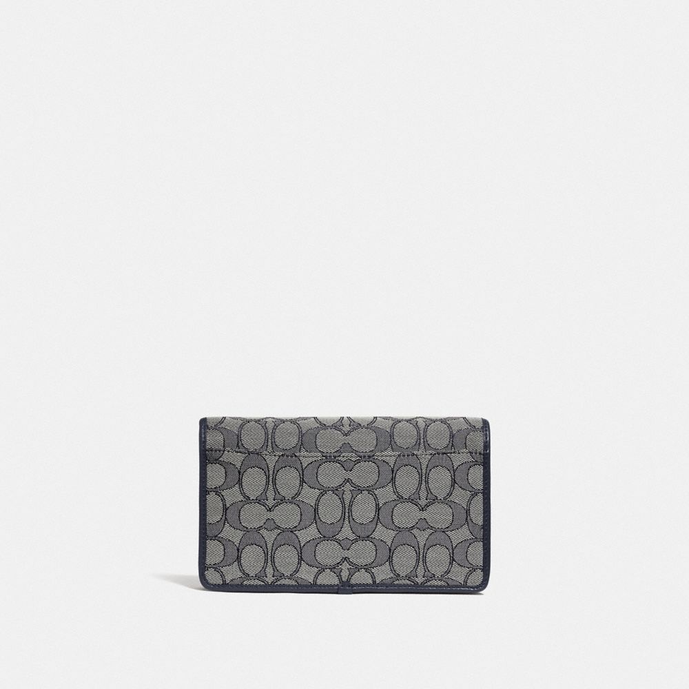 Hayden Foldover Crossbody Clutch Bag In Signature Jacquard