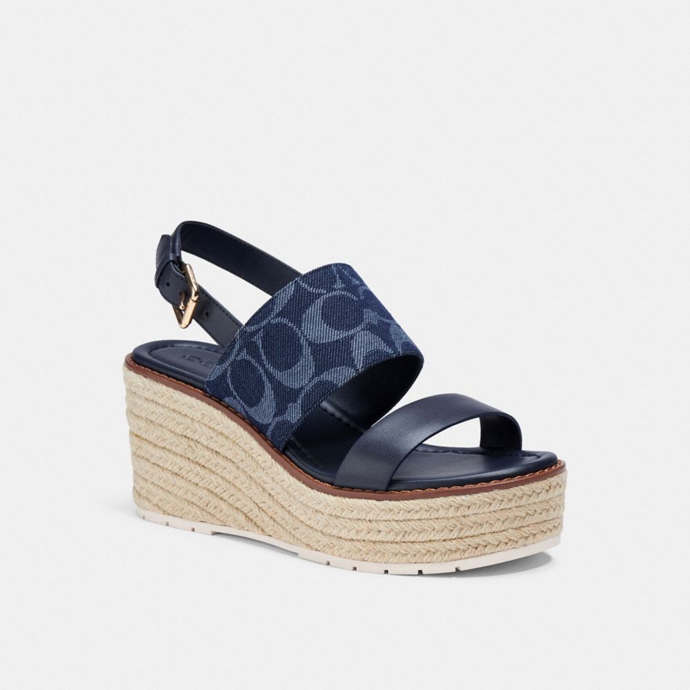 Coach cheap denim wedges