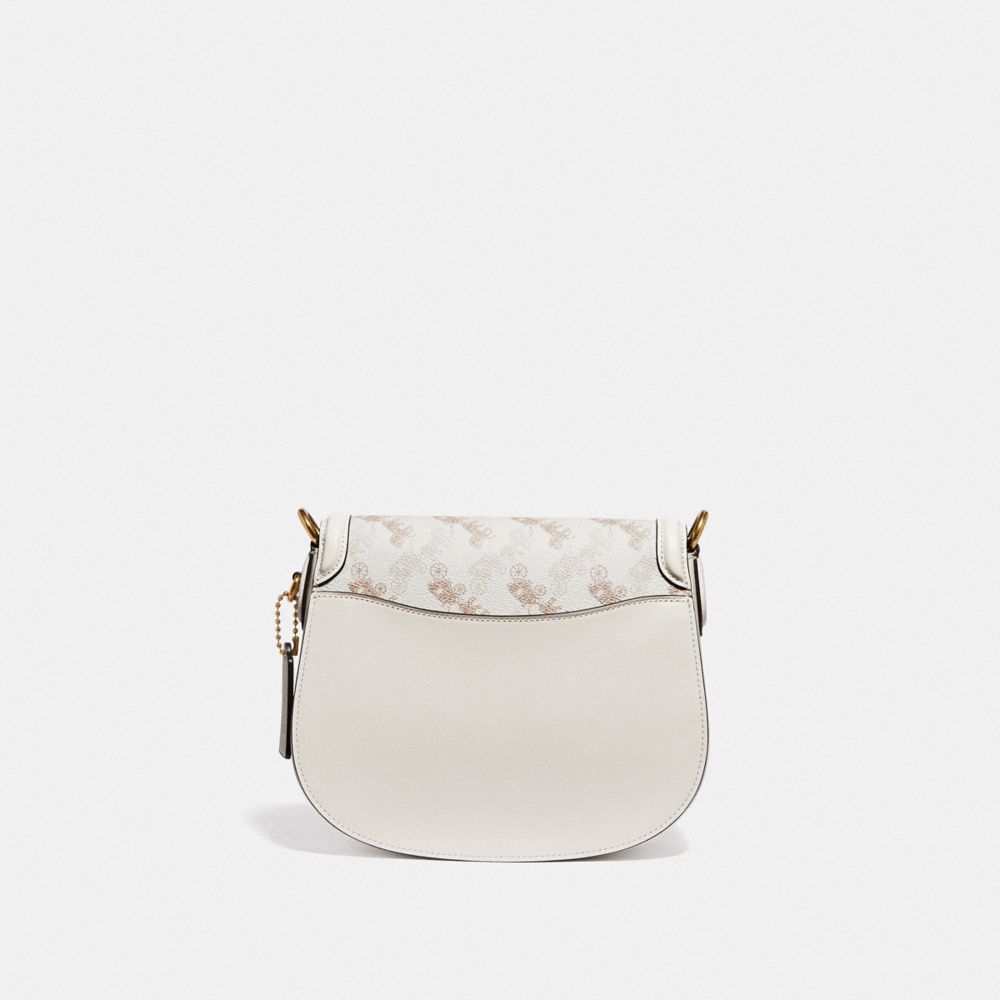 Beat Saddle Bag With Horse And Carriage Print
