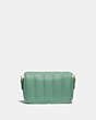 COACH®,DINKY 18 WITH QUILTING,Smooth Leather,Small,Brass/Washed Green,Back View