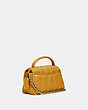 COACH®,TURNLOCK CLUTCH 20 WITH QUILTING,Nappa leather,Small,Brass/Buttercup,Angle View