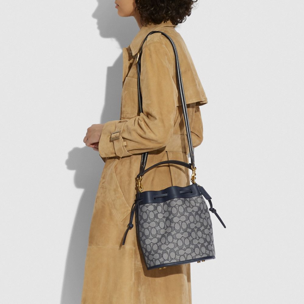 COACH Field Bucket Bag In Signature Jacquard - Macy's