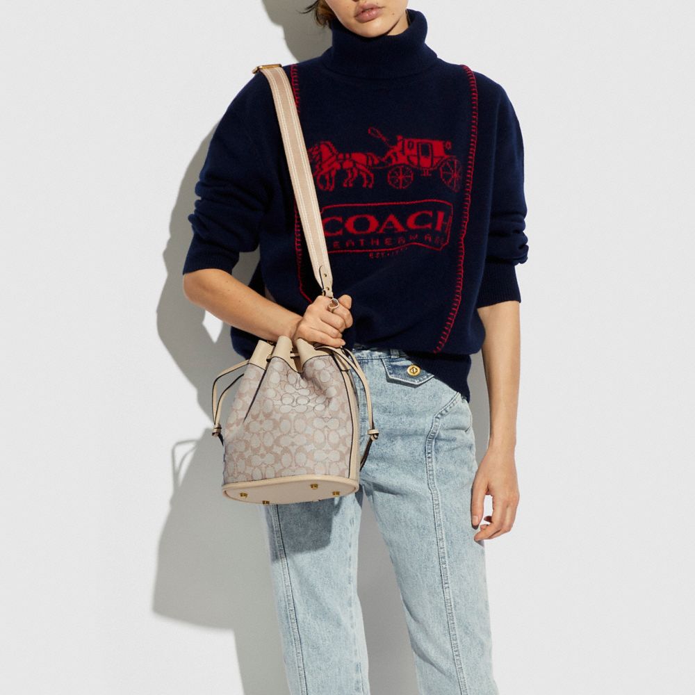 COACH®,Field Bucket Bag In Signature Jacquard,,Detail View