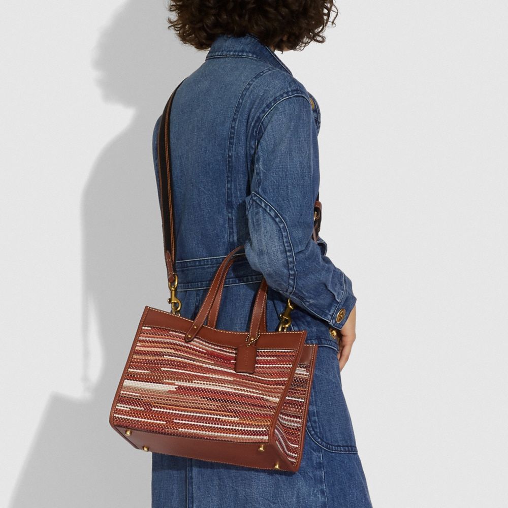 COACH®: Field Tote 30 In Upwoven Leather