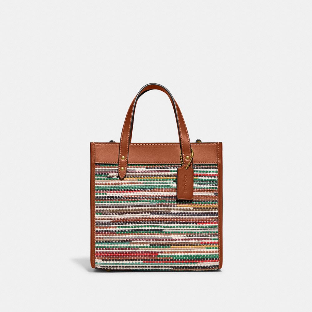 COACH Cabas Field 22 En Cuir Tresse