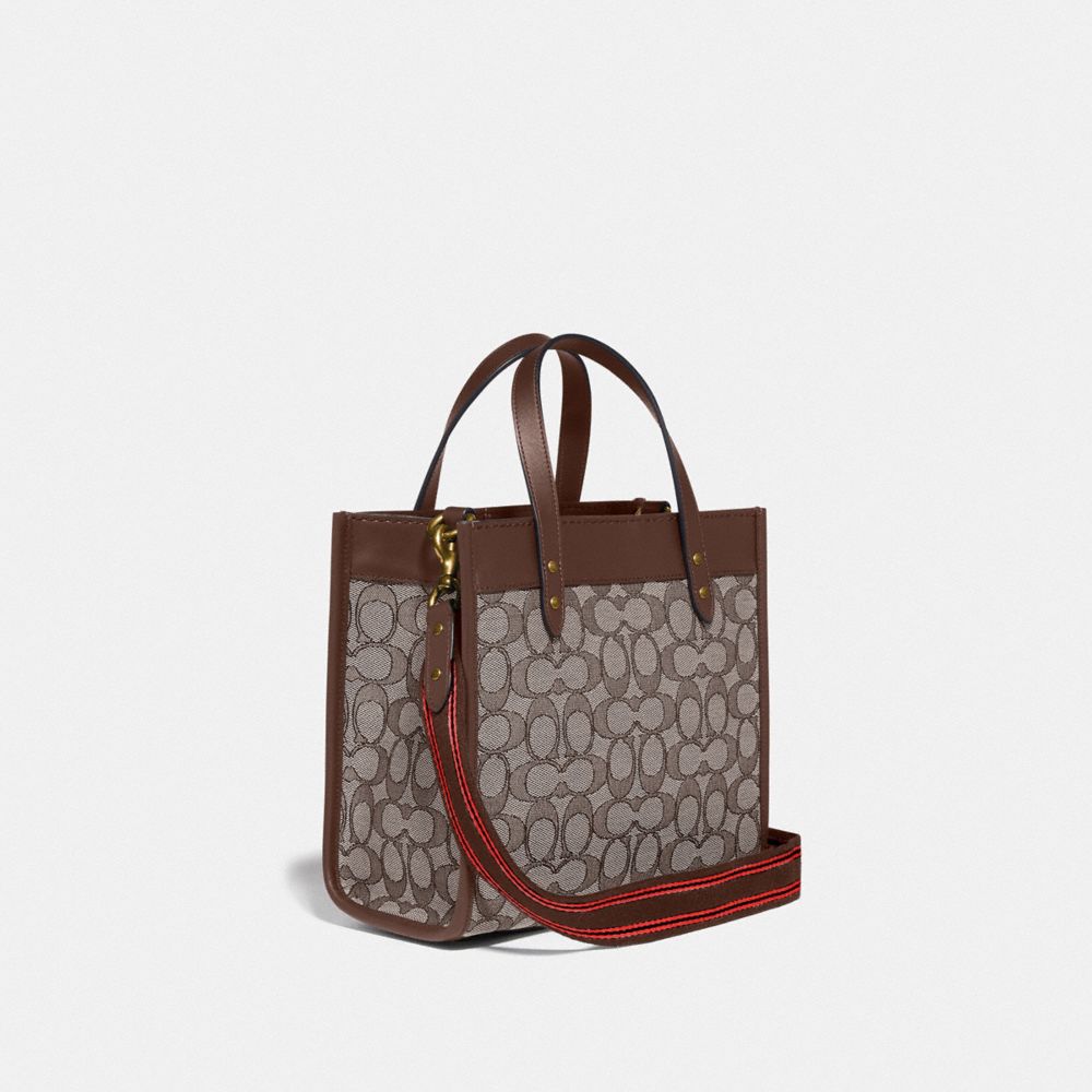  COACH Signature Jacquard Field Tote 30 B4/Stone Ivory