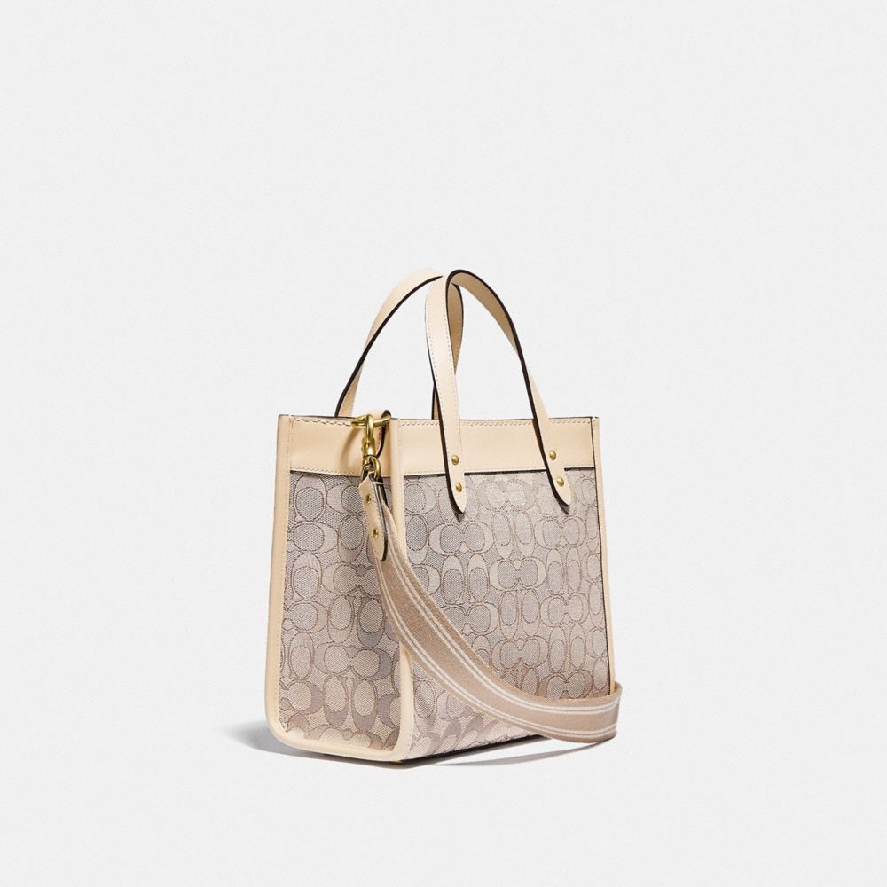 COACH®,Field Tote 22 In Signature Jacquard,,Angle View
