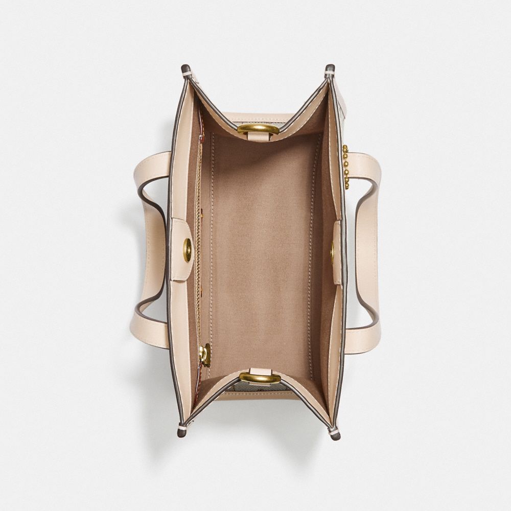 COACH®,Field Tote 22 In Signature Jacquard,,Inside View,Top View