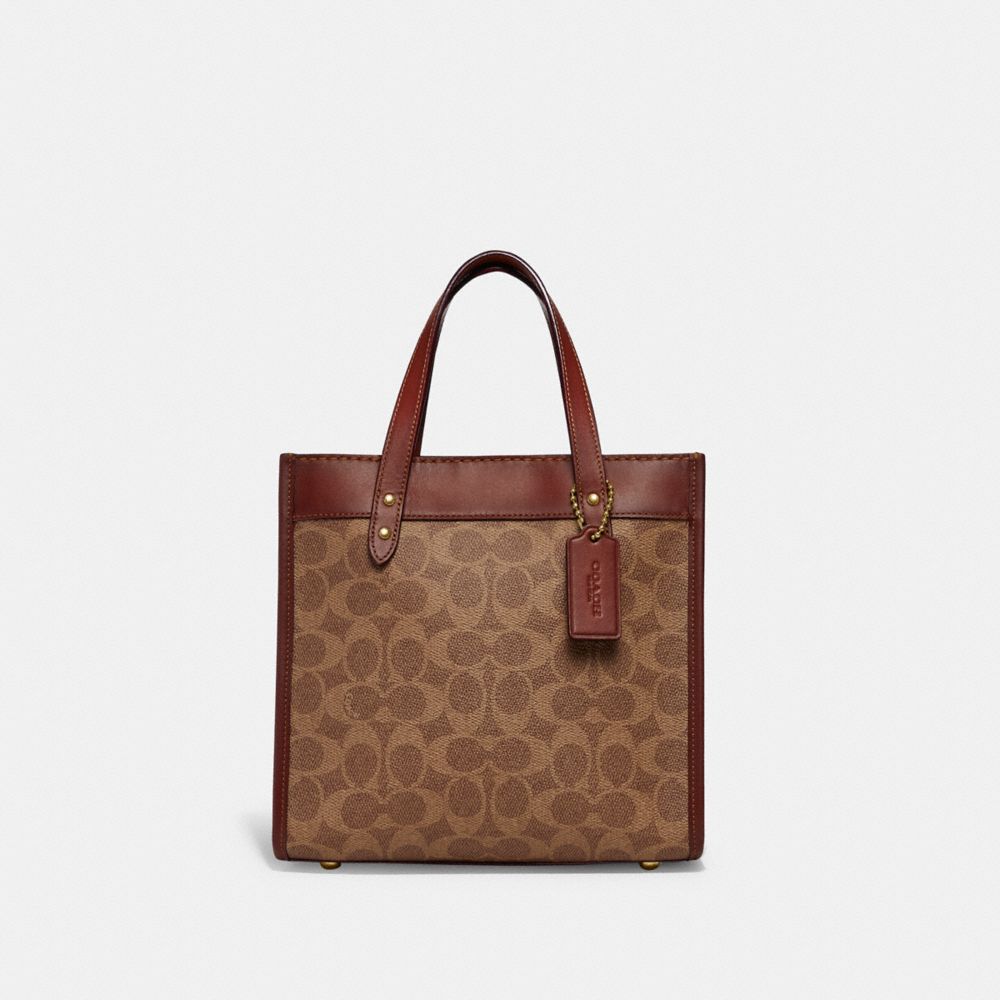 COACH®  Field Tote In Signature Canvas With Horse And Carriage Print