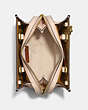 COACH®,ROGUE 17 WITH RACQUET PRINT,Natural Pebble Leather,Medium,Brass/Ivory,Inside View,Top View