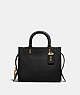 COACH®,ROGUE 25,Pebble Leather,Brass/Black,Front View