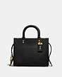 COACH®,ROGUE 25,Pebble Leather,Brass/Black,Front View