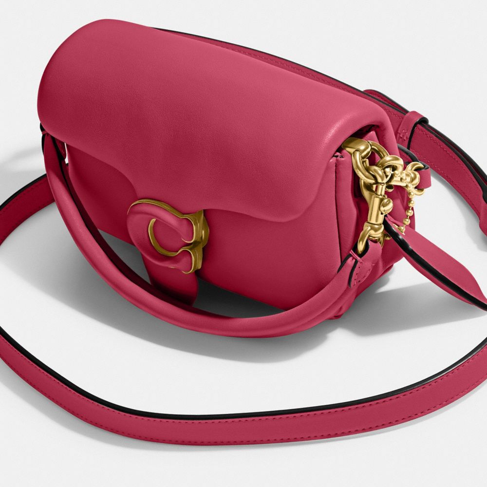 COACH®,Pillow Tabby Shoulder Bag 18,Calfskin Leather,Crossbody,Logo,Silver Metal,Casual,,Closer View