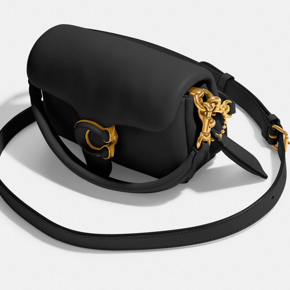 COACH®,Pillow Tabby Shoulder Bag 18,Calfskin Leather,Crossbody,Logo,Silver Metal,Casual,,Closer View