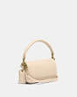 COACH®,PILLOW TABBY SHOULDER BAG 18,Smooth Leather,Mini,Brass/Ivory,Angle View
