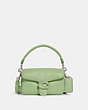 COACH®,PILLOW TABBY SHOULDER BAG 18,Smooth Leather,Mini,Silver/Pale Pistachio,Front View