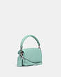 COACH®,PILLOW TABBY SHOULDER BAG 18,Smooth Leather,Mini,Silver/Faded Blue,Angle View