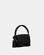 COACH®,PILLOW TABBY SHOULDER BAG 18,Smooth Leather,Mini,Pewter/Black,Angle View