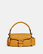 COACH®,PILLOW TABBY SHOULDER BAG 18,Smooth Leather,Mini,Pewter/Buttercup,Front View