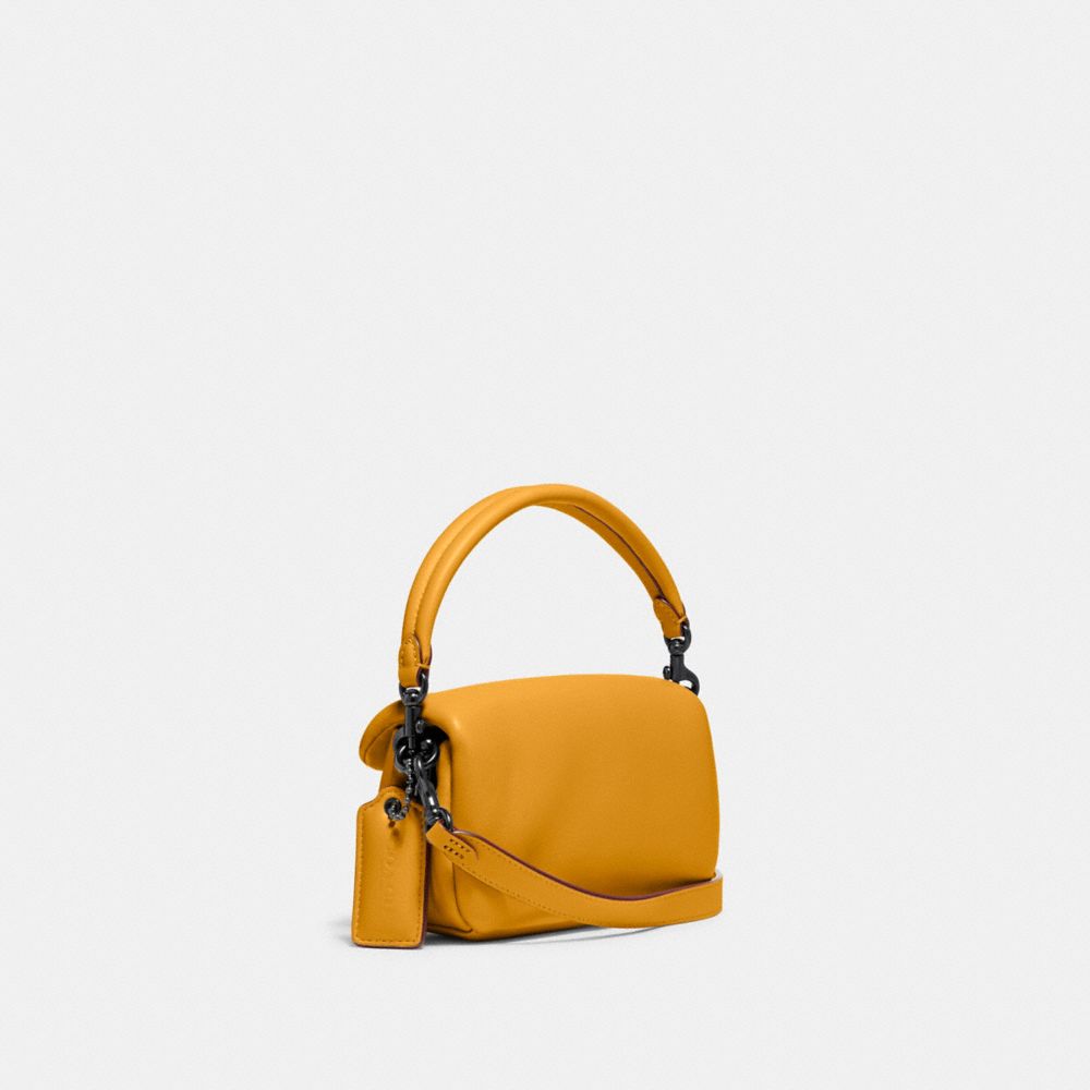 COACH®,Pillow Tabby Shoulder Bag 18,Calfskin Leather,Crossbody,Logo,Silver Metal,Casual,,Angle View