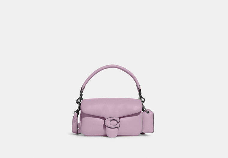 COACH®,PILLOW TABBY SHOULDER BAG 18,Smooth Leather,Mini,Pewter/Ice Purple,Front View