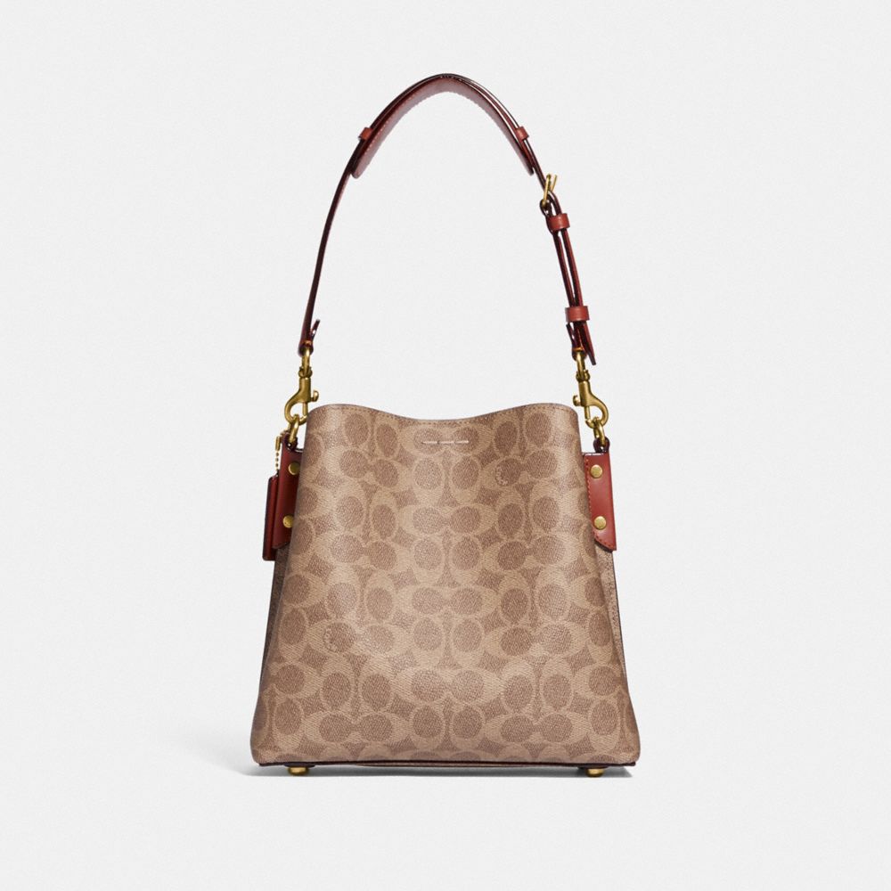 Coach Willow Bucket Bag in Signature Canvas with Heart Print — www