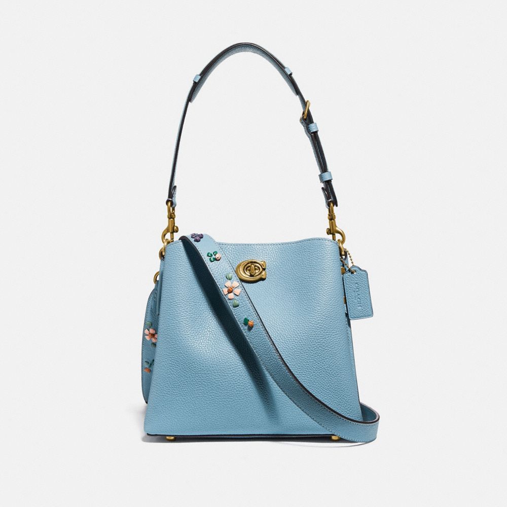 Coach blue floral bag online