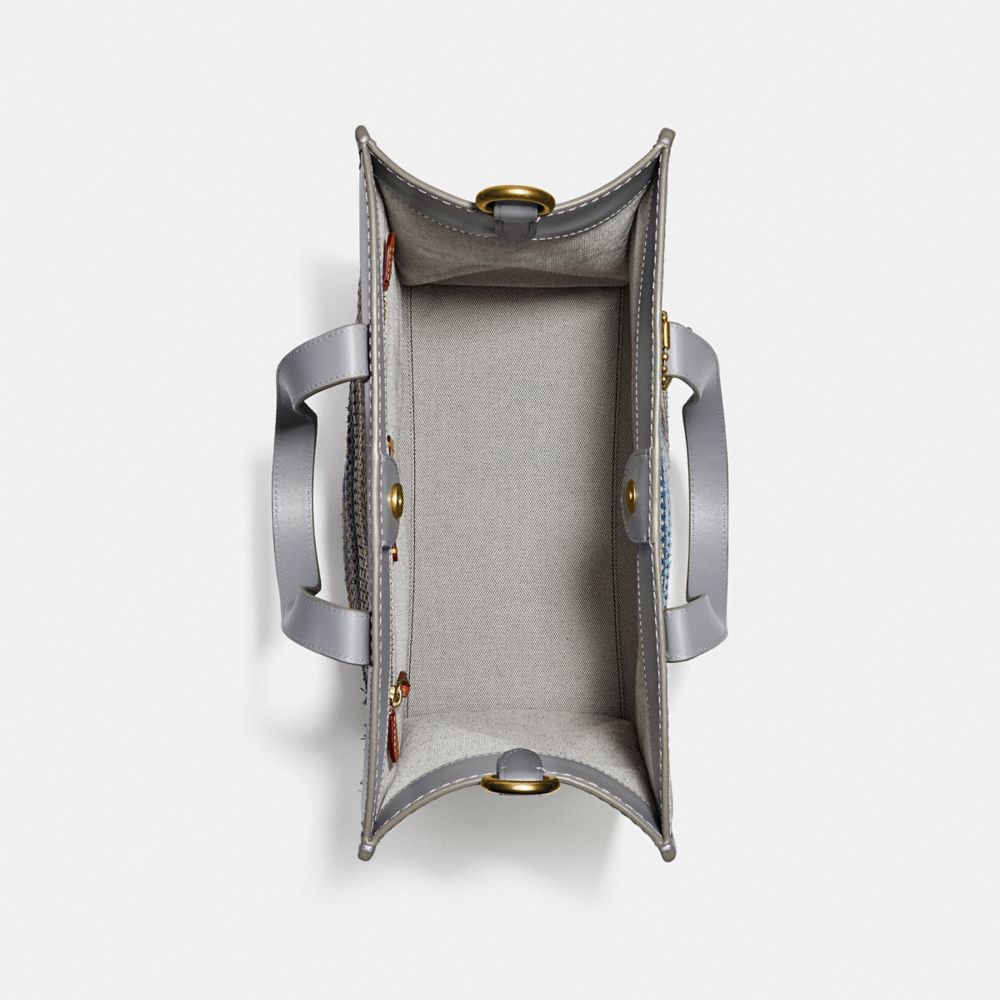 Field Tote In Upwoven Leather