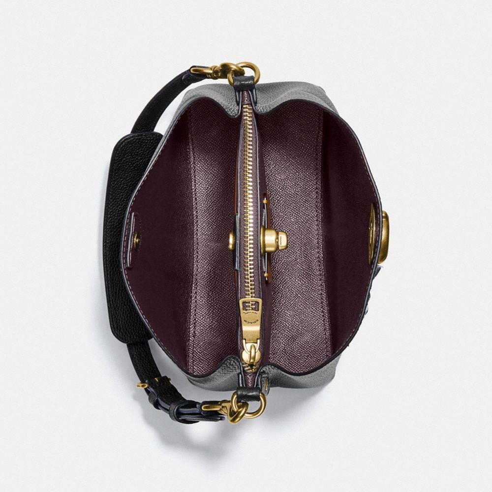 Coach leather bucket online bag