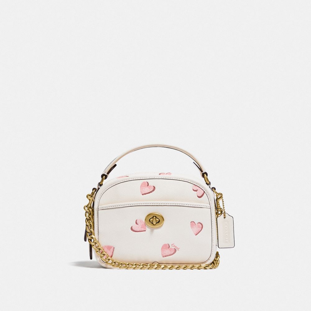 COACH Lunchbox Top Handle With Heart Print