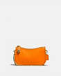 COACH®,SWINGER BAG 20 IN ORIGINAL NATURAL LEATHER,Original Natural Leather,Small,Brass/CARROT,Front View