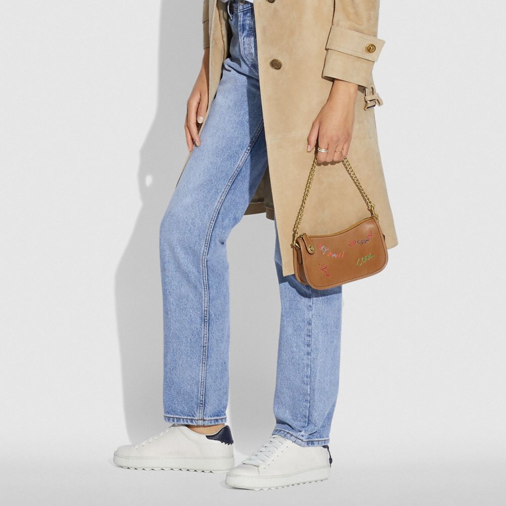COACH®,Swinger Bag 20 In Original Natural Leather,,Detail View